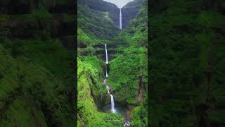 Marleshwar temple and waterfall Ratnagiri sangameshwar kokan  Maharashtra drone view [upl. by Ojibbob]