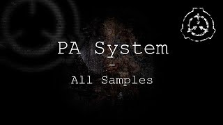 PA System  All Samples  SCP  Containment Breach v1311 [upl. by Avika]