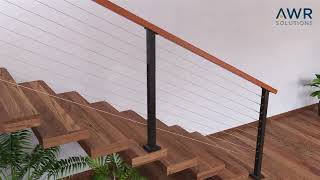 How to Install The Metal Insert Wire Balustrade Cable Railing System [upl. by Tadio70]