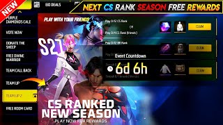 Next CS Rank Season Free Rewards🤯  Free Fire New Event  Ff New Event Today  Upcoming new event ff [upl. by Okika]