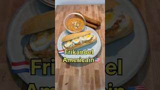 Broodje Frikandel Americain😂🇺🇸 foodshorts filet american lekker [upl. by Farlee113]