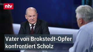 quotJeden Tag sterben Menschenquot  Vater von BrokstedtOpfer konfrontiert Scholz  ntv [upl. by Omle]