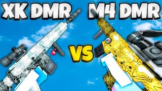 The M4 DMR vs XK DMR in Bad Business Roblox [upl. by Alemac]