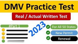 DMV Practice Test 2023 for All 50 States Learners Permit License Renewal Senior Driver [upl. by Marb]