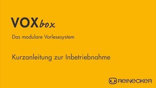 Kurzanleitung für VOXbox Vorlesesystem [upl. by Hultin]