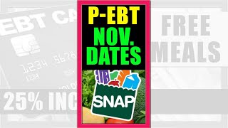 November Pandemic EBT SNAP Food Stamps Benefits Payout Dates PEBT shorts [upl. by Marley]