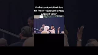 Kirk Franklin Performs quotSmilequot With VP Kamala Harris On Stage At The White House Juneteenth Concert [upl. by Shotton146]