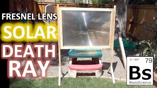 Solar Death Ray Cooking with a Fresnel Lens from a Projection TV [upl. by Adella234]