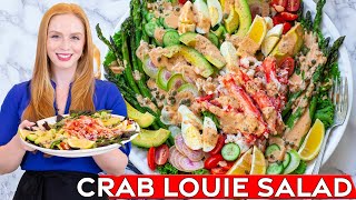 The Best Crab Louie Salad Recipe  with Homemade Louie Dressing [upl. by Ixela]