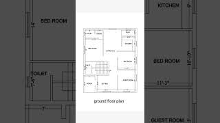 Ground floor plan 3BHK homeplan home housedesign shorts [upl. by Pressman]