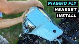 Piaggio Fly Headlight  Handlebar Cover Installation  Mitchs Scooter Stuff [upl. by Genevra733]