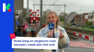 Rode lamp en slagboom naar beneden steek dan niet over [upl. by Grand]