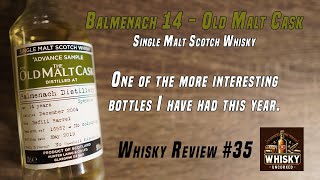 Whisky Review 35 Balmenach 14  Old Malt Cask  Hunter Laing  Barrel 16552  50 [upl. by Rona]