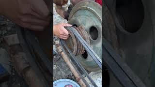 Single cylinder diesel engine transmission belt installation process [upl. by High906]