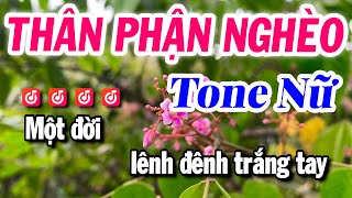 Karaoke Thân Phận Nghèo Tone Nữ Beat Mới Dễ Hát  Karaoke Tuyết Nhi 2024 [upl. by Ishii]