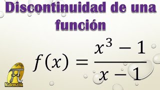 Discontinuidad de una función  Ejemplo 1 [upl. by Bowne641]