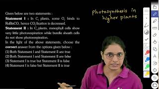 NEET 2024  Given below are two statements  Statement I In plants some binds to RuBisCO hence [upl. by Randa468]