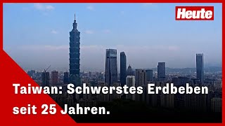 Schweres Erdbeben erschüttert Taiwan Tote und viele Verletzte [upl. by Randi]