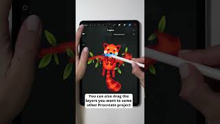 PROCREATE TIPS  How to Save amp Use Transparent Background 😲 Digital Art shorts [upl. by Ahsinid]