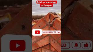 Brick preparation techniques brickwork work constructionvideos constructiontoolsandequipment [upl. by Sumner]