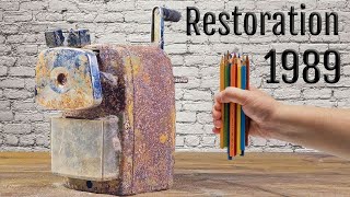 Restoration abandoned 1989 pencil sharpener  Restoration video [upl. by Elimaj819]