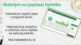 Deskriptívna štatistika  Excel [upl. by Farrah]