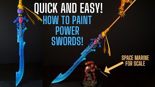 Speed painting POWER SWORDS How to paint Eldar Lightsabers [upl. by Nayd84]