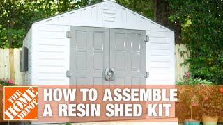 How to Build a Shed for Outdoor Storage Using a Resin Shed Kit  The Home Depot [upl. by Longo]