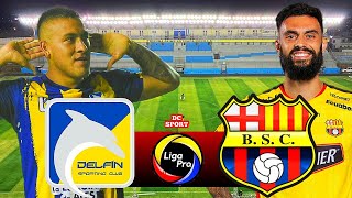 Delfin vs Barcelona 2022 • Liga Pro Ecuador • Campeonato Ecuatoriano 2022 • Partido de Hoy [upl. by Ailsun]