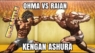 Ohma vs Raian epic battle SUB INDO  KENGAN ASHURA [upl. by Nilpik]