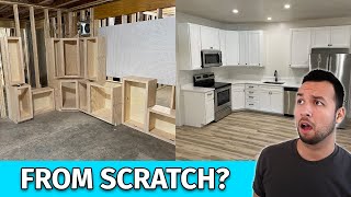 How to Build Kitchen Cabinets  START TO FINISH [upl. by Schoof]