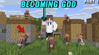 Minecraft GameplayBecoming God To VillagersPart 1Mr SASI [upl. by Eisiam]