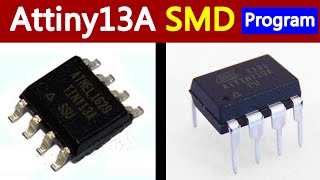 Programming ATtiny13 with Arduino Uno  SMD Attiny13a Programming with SOP8 Test Clip Cable [upl. by Isidore]