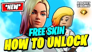 How to UNLOCK FREE Jackie Skin in Fortnite Rocket Racing [upl. by Zetnom]