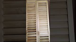 Yellow Plantation Shutters for Doors  Goodwood Shutters patiodoors wooddoors plantationshutters [upl. by Abixah]