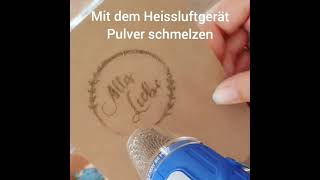 Embossing Stempel Schrift Anleitung Karten gestalten Handlettering Scrapbooking [upl. by Emor139]