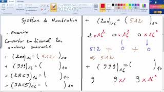 Exercice 3  Système de Numération convertir hexadécimal en décimal [upl. by Naujek]