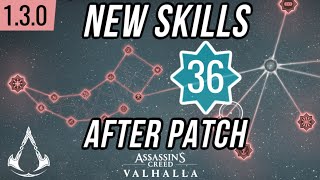 NEW SKILLS Max Level 466 Power  SHOWCASE Skill Tree After Patch Update 130  AC Valhalla [upl. by Auqinehs]