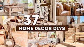 37 DIY HOME DECOR THRIFT FLIPS • HIGH END AFFORDABLE DECORATING IDEAS [upl. by Politi284]