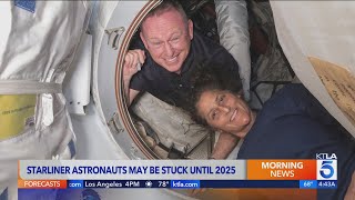 Astronauts sent on 8day mission may be stuck in space until 2025 NASA [upl. by Adehsar]