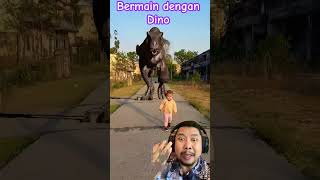 ADEK BERMAIN DENGAN DINO dinosaur vfx trex trexchase shorts [upl. by Atiuqcir]