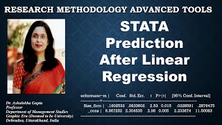 15 STATA Prediction After Linear Regressionlinear regressionforecastingregressionstata [upl. by Crawford]