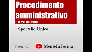 Procedimento amministrativo  Ln 2411990 Parte 32  Sportello Unico [upl. by Magnien]