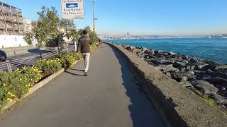 Walking in Ahırkapı Coast in Sirkeci in Fatihİstanbul  4K Walking Tour [upl. by Gayle]