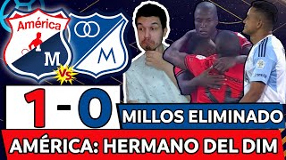 AMÉRICA 1 MILLONARIOS 0🔥LIGA BETPLAY DIMAYOR II 2023 FINALES FECHA 5👉DIM FINALISTA👉MILLOS AFUERA [upl. by Ximenez]