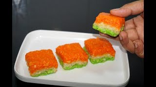 Tricolour Burfi Recipe  Indian Independence Day Special Tricolor Paneer Burfi [upl. by Decamp]