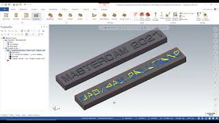 MasterCAM Tutorial 116  How to Mill Engraving TEXT Toolpath [upl. by Riaj]