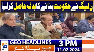 Geo News Headlines 3 PM  11th February 2024 [upl. by Ecertal]