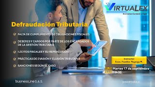 PROMO Webinar La Defraudación Tributaria [upl. by Otaner640]