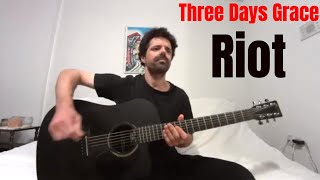 Riot  Three Days Grace Acoustic Cover by Joel Goguen [upl. by Sarena611]